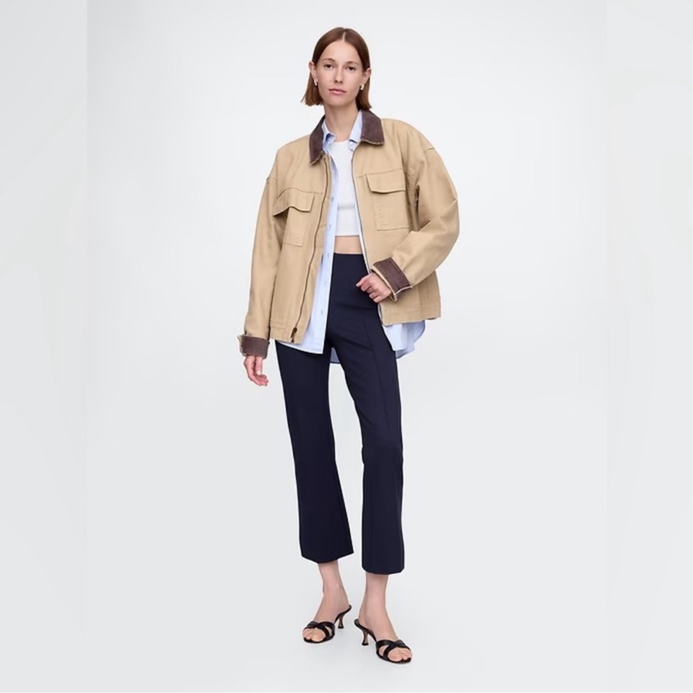 NWT! GAP Navy High Rise Ponte Crop Kick Pants 576940🩷 LARGE TALL ONLY